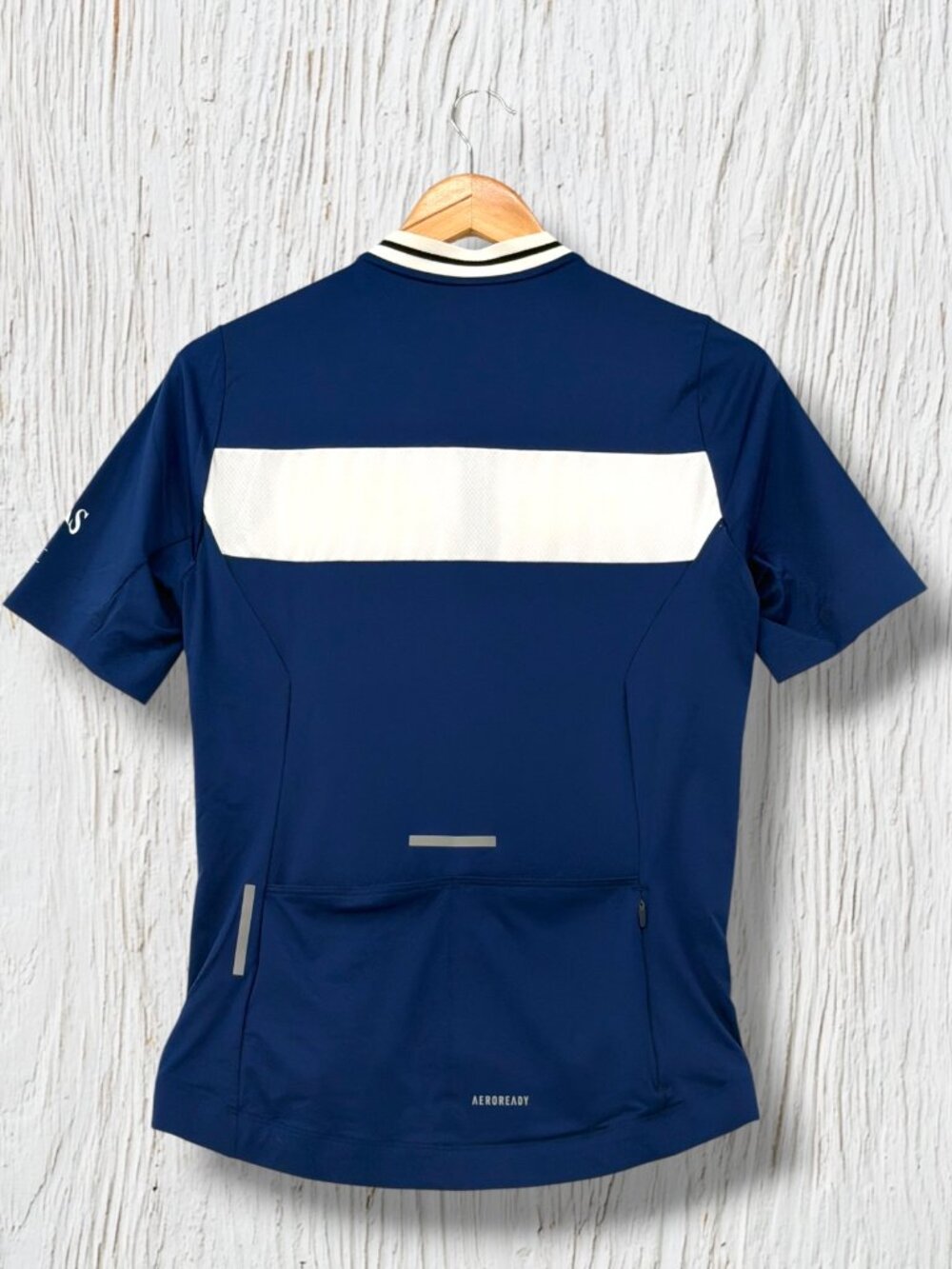 Adidas Cycling Club Navy & Chalk White Zip Performance Jersey L - Picture 4 of 8